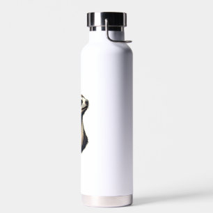 Faultier graviertes Porträt Vintage T-Shirt 2 Trinkflasche