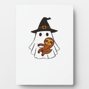 Faultier Halloween Geist Hexenhut Tierliebhaber Ju Fotoplatte