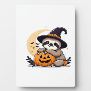 Faultier Halloween-Motiv Süßes Klassisches T-Shirt Fotoplatte