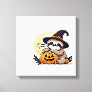 Faultier Halloween-Motiv Süßes Klassisches T-Shirt Leinwanddruck