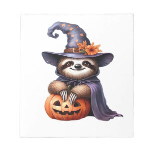 Faultier-Halloween-Outfit Classic T-Shirt Notizblock