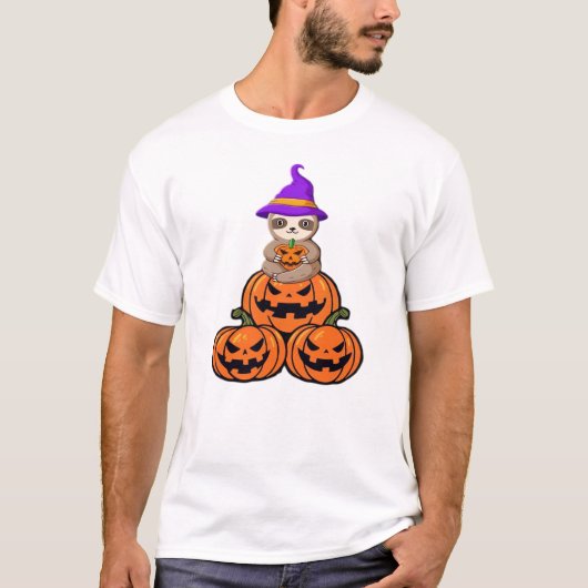 Faultier Halloween Premium T-Shirt (Vorderseite)