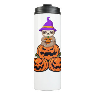 Faultier Halloween Premium T-Shirt Thermosbecher