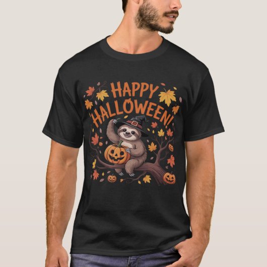 Faultier Halloween Tag Classic T-Shirt (Vorderseite)