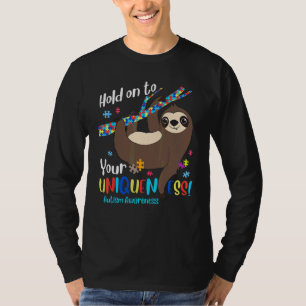 Faultier hält Puzzleteile Herz Faultier Autismus A T-Shirt
