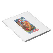 Faultier Hot Dog 4. Juli BBQ Notizblock (angewinkelt)
