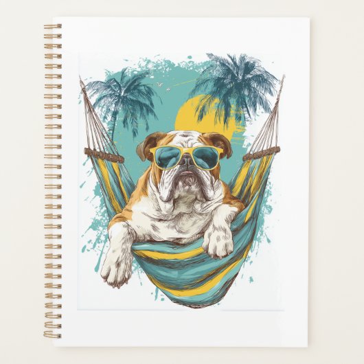 Faultier Hund � Fauler lustiger Hund Planer (Vorderseite)
