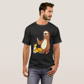 Faultier Hund geht mit Corgi T-Shirt (Vorne ganz)