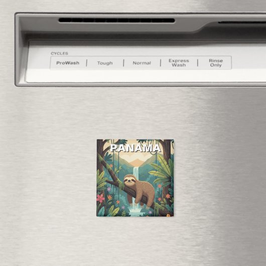 Faultier im Regenwald von Panama Magnet (In Situ (Geschirrspüler))