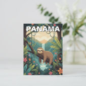 Faultier im Regenwald von Panama Postkarte (Stehend Vorderseite)