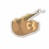 Faultier in seinem kleinen, klassischen T - Shirt Aufkleber (Vorderseite)