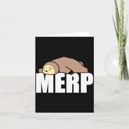 Faultier Internet Dank Meme Merp Karte (Vorderseite)