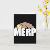 Faultier Internet Dank Meme Merp Karte (Gelbe Blume)