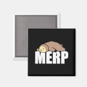 Faultier Internet Dank Meme Merp Magnet (Vorderseite/Rückseite)
