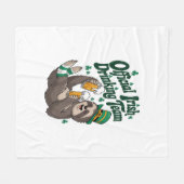 Faultier Irisches Trinken St. Patrick's Day Fleecedecke (Vorderseite (Horizontal))
