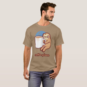 Faultier Kaffee Bitte T-Shirt