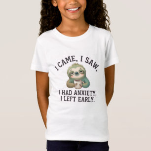 Faultier Kaffee Schlechte Entscheidungen Humor T-Shirt