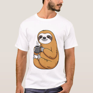Faultier-Kaffeetasse Süßes langsames Tier am Mor T-Shirt