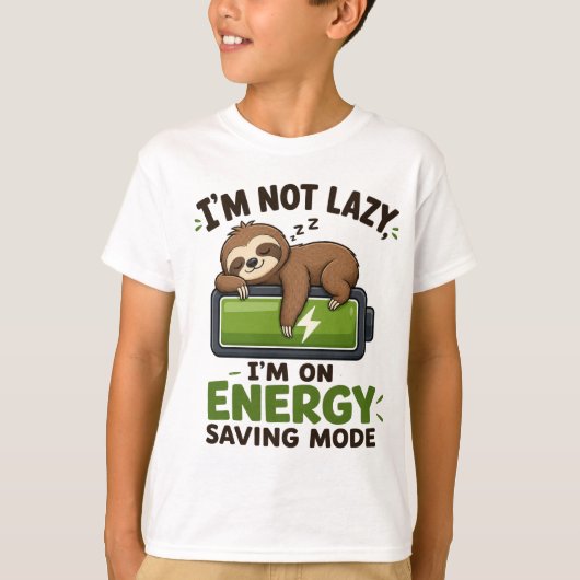 Faultier Kinder T-Shirt (Vorderseite)