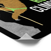 Faultier Klettern Rock Climber Lustiges Geschenk S Poster (Ecke)