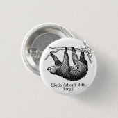 Faultier-Knopf Button (Vorne & Hinten)