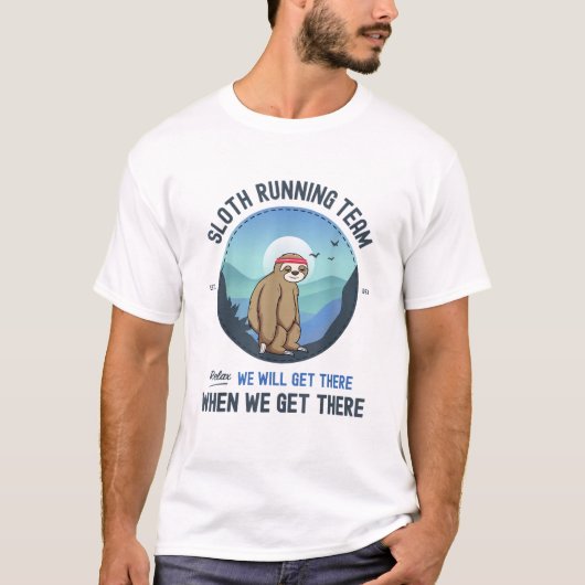 Faultier Lauf-Shirt T-Shirt (Vorderseite)