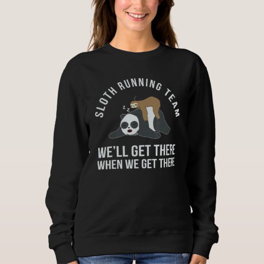 Faultier-Laufteam Faules Design Sweatshirt (Vorderseite)