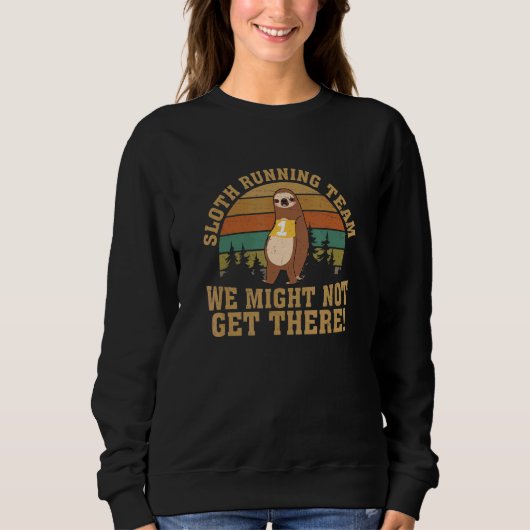 Faultier-Laufteam Faultier-Modus für einen Maratho Sweatshirt (Vorderseite)