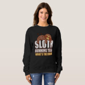 Faultier-Laufteam Marathon Was soll die Eile Sweatshirt (Vorne ganz)