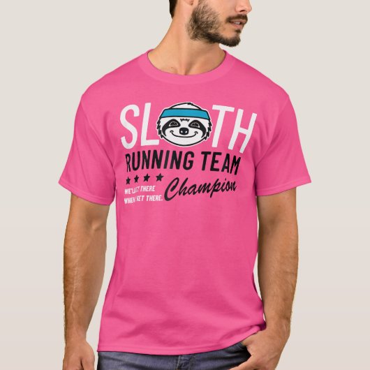 Faultier-Laufteam-Meister T-Shirt (Vorderseite)