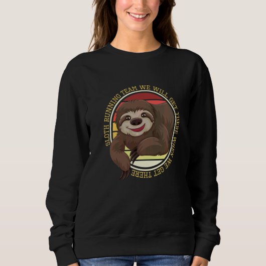 Faultier Laufteam Wir Werden Es Schaffen Marathon Sweatshirt (Vorderseite)