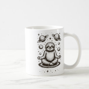 Faultier meditierendes Galaxie-Meditation _1 Kaffeetasse