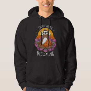 Faultier meditiert, nicht schläft, Achtsamkeit Yog Hoodie