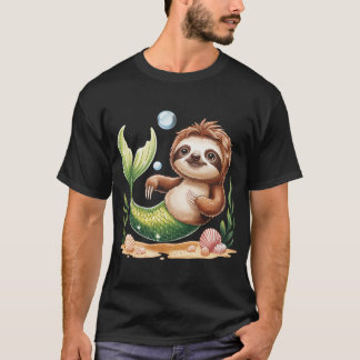 Faultier Meerjungfrau T-Shirt