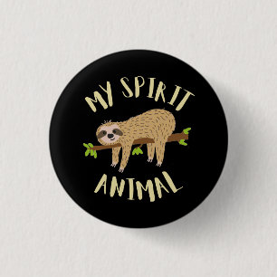 Faultier mein spirituelles Tier Button