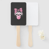 Faultier mit Brille und rosa Kaugummiblase  Fächer (Vorne und Hinten)