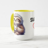 Faultier mit einer Tasse Kaffee (Vorderseite Links)