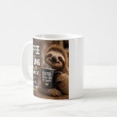 Faultier mit interessanter Aussicht auf Kaffee Kaffeetasse (Vorderseite Links)