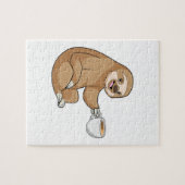 Faultier mit Kaffee-Cup Puzzle (Horizontal)