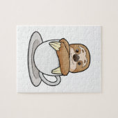 Faultier mit Kaffee-Cup Puzzle (Horizontal)