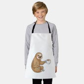 Faultier mit Kaffee-Cup Schürze (Getragen)