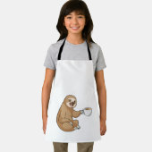 Faultier mit Kaffee-Cup Schürze (Insitu)