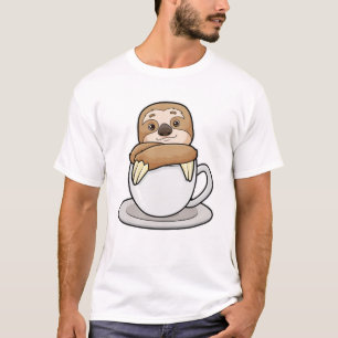 Faultier mit Kaffee-Cup T-Shirt