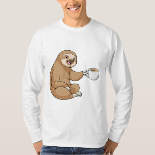 Faultier mit Kaffee-Cup T-Shirt