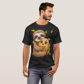 Faultier mit Kartoffelgemüse Süß T-Shirt (Vorne ganz)