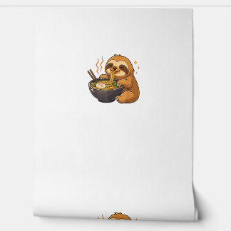Faultier mit Nudeln Ramen Kawaii Faultier T-Shirt Tapete