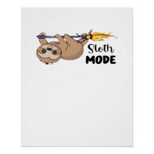 Faultier-Modus Classic T-Shirt Poster
