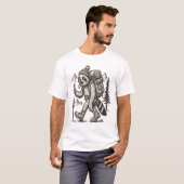 Faultier Müdes Faultier Wandern T-Shirt (Vorne ganz)
