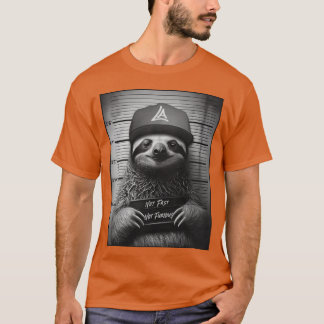 Faultier-Mugshot Nicht Schnell Nicht Wütend T-Shirt