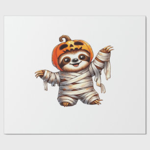 Faultier-Mumie Halloween Klassik T-Shirt Geschenkpapier